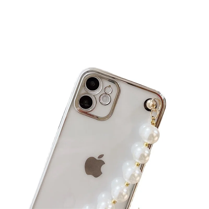 6D plating Wrist Chian Strap phone case For iPhone11 Pro MAX 7 8 Plus X XR XS Max 12 ProMax mini Blingbling Pearl bracelet Coque
6D plating Wrist Chian Strap phone case For iPhone11 Pro MAX 7 8 Plus X XR XS Max 12 ProMax mini Blingbling Pearl bracelet Coque