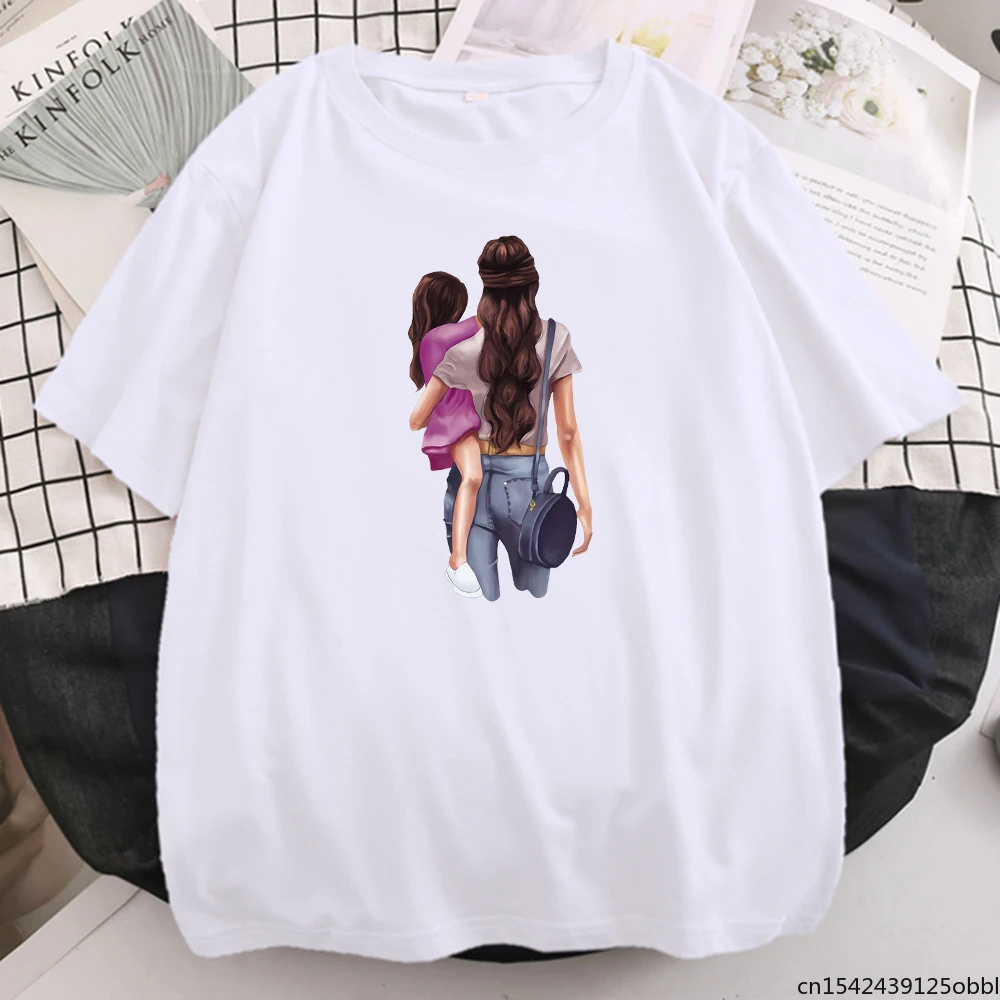 Slim Mother With Her Daughter Women's T-Shirt Hip Hop Casual Harajuku Trendy Summer Black
Slim Mother With Her Daughter Women's T-Shirt Hip Hop Casual Harajuku Trendy Summer Black