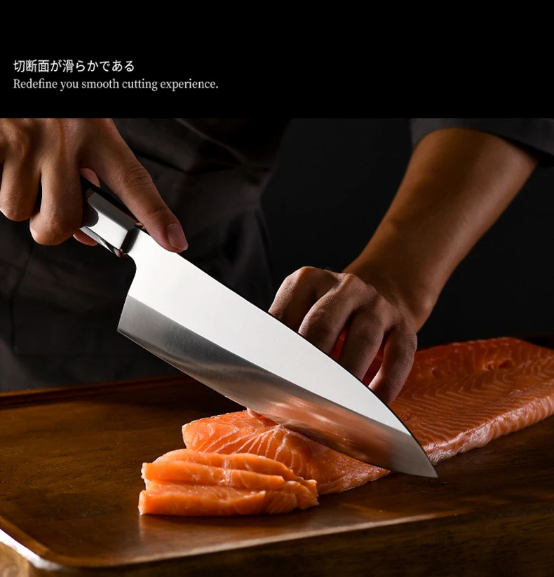 Professional Deba Knife 9 Inch Fish Cleaver Sashimi Sushi Salmon Beef Slicing Filleting Knife Chef Knife Cooking Cleaver Knives
Professional Deba Knife 9 Inch Fish Cleaver Sashimi Sushi Salmon Beef Slicing Filleting Knife Chef Knife Cooking Cleaver Knives