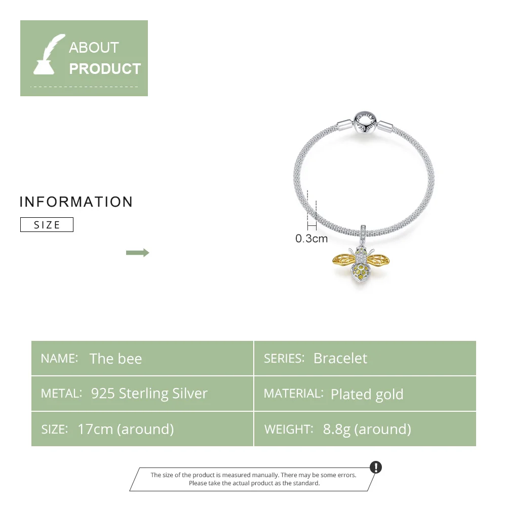 bamoer Original Design Queen Bee Pendant Charm Bracelet Sterling Silver 925 DIY Jewelry Bracelets for Women Luxury Brand SCB830
bamoer Original Design Queen Bee Pendant Charm Bracelet Sterling Silver 925 DIY Jewelry Bracelets for Women Luxury Brand SCB830