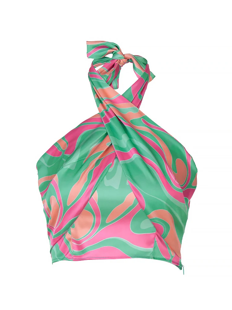 Rainbowspray 2021 Summer Floral Print Halter Neck Crop Top Women Punk Style Halter Beach Backless Sleeveless Tank Tops
Rainbowspray 2021 Summer Floral Print Halter Neck Crop Top Women Punk Style Halter Beach Backless Sleeveless Tank Tops