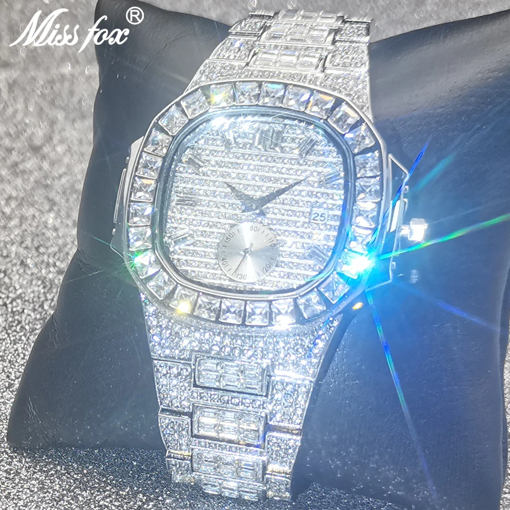Новые часы MISSFOX Iced Out для мужчин, серебряные, деловые мужские часы, бриллиант ААА, с автоматической датой, ювелирные изделия часы для дайвинга
Новые часы MISSFOX Iced Out для мужчин, серебряные, деловые мужские часы, бриллиант ААА, с автоматической датой, ювелирные изделия часы для дайвинга
