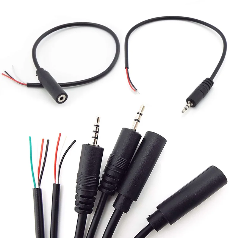 25CM 2.5mm 3pole 4pole Connector Cable Male Female Plug 3pin 4pin Extension Wire DIY Audio Repair Cable Adapter 1pcs/5pcs
25CM 2.5mm 3pole 4pole Connector Cable Male Female Plug 3pin 4pin Extension Wire DIY Audio Repair Cable Adapter 1pcs/5pcs