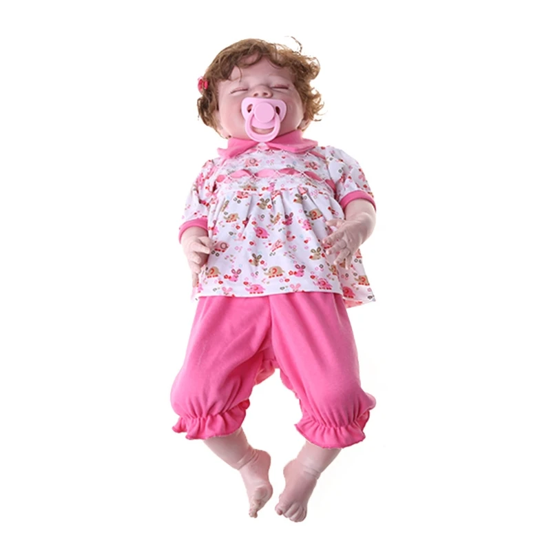 P15C Closed Eyes Pink Suit Girl Doll 22 inch Reborn Gift for Babies Realistic Newborn Interactive Doll
P15C Closed Eyes Pink Suit Girl Doll 22 inch Reborn Gift for Babies Realistic Newborn Interactive Doll
