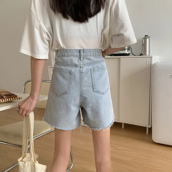 Summer 2020 New Style Simple Casual All-match Tassel Irregular Hole Wide Leg High Waist Loose Denim Wide Leg Shorts Hot Pants
Summer 2020 New Style Simple Casual All-match Tassel Irregular Hole Wide Leg High Waist Loose Denim Wide Leg Shorts Hot Pants