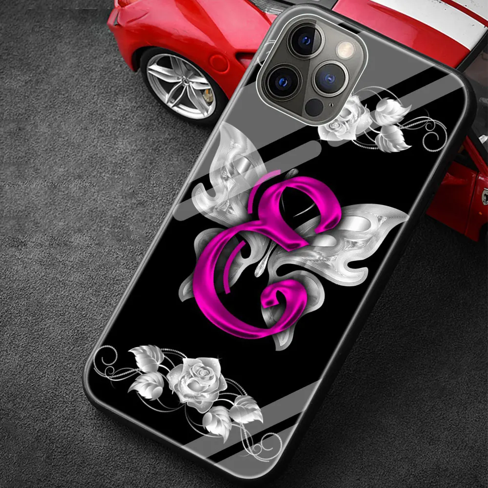 Initial Letter Glass Phone Accessories Cover Case for Apple iPhone 12 11 Pro MAX 8 7 6 6S Plus XS Silicone Edge Shell
Initial Letter Glass Phone Accessories Cover Case for Apple iPhone 12 11 Pro MAX 8 7 6 6S Plus XS Silicone Edge Shell