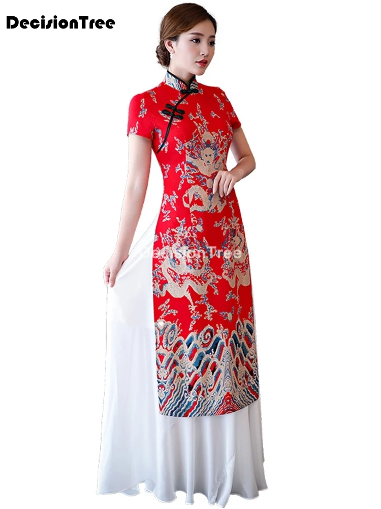 2022 folk style vietnam robes chiffon aodai improved dress elegant party dress traditional asian dress ao dai oriental dress 
2022 folk style vietnam robes chiffon aodai improved dress elegant party dress traditional asian dress ao dai oriental dress