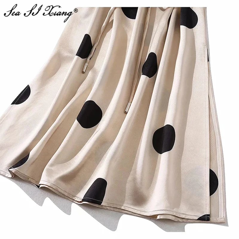 Seasixiang Fashion Designer Spring Summer Dress Women's Lace Embroidery Beading Peter Pan Collar Dot Print Long Sleeve Dresses
Seasixiang Fashion Designer Spring Summer Dress Women's Lace Embroidery Beading Peter Pan Collar Dot Print Long Sleeve Dresses