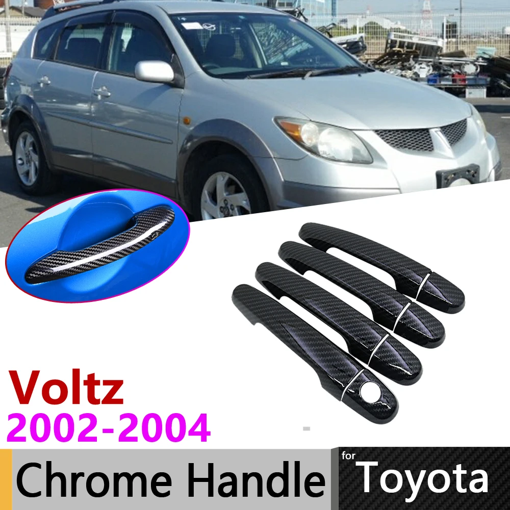 Черная крышка ручки двери из углеродного волокна для Toyota Voltz 2002 ~ 2004 автомобильные