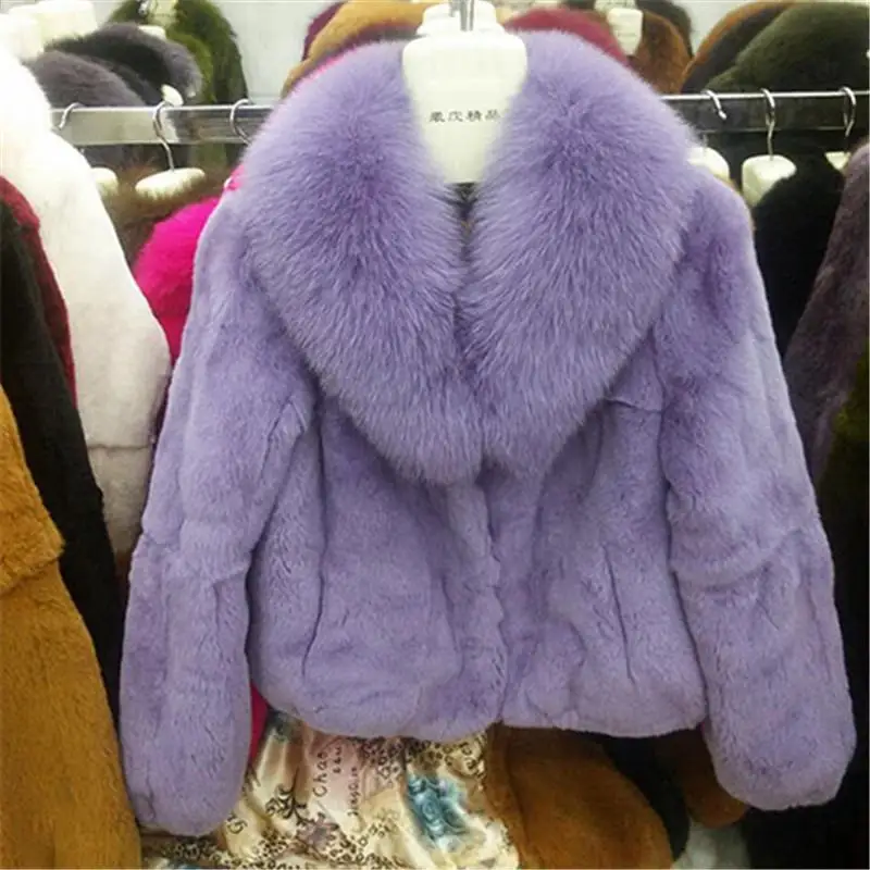 Plus Size 4XL 2019 New Winter Women Casual Real Fox Fur Collar Slim Coat Female Natural Rabbit Fur Thick Warm Jacket Abrigo J134
Plus Size 4XL 2019 New Winter Women Casual Real Fox Fur Collar Slim Coat Female Natural Rabbit Fur Thick Warm Jacket Abrigo J134