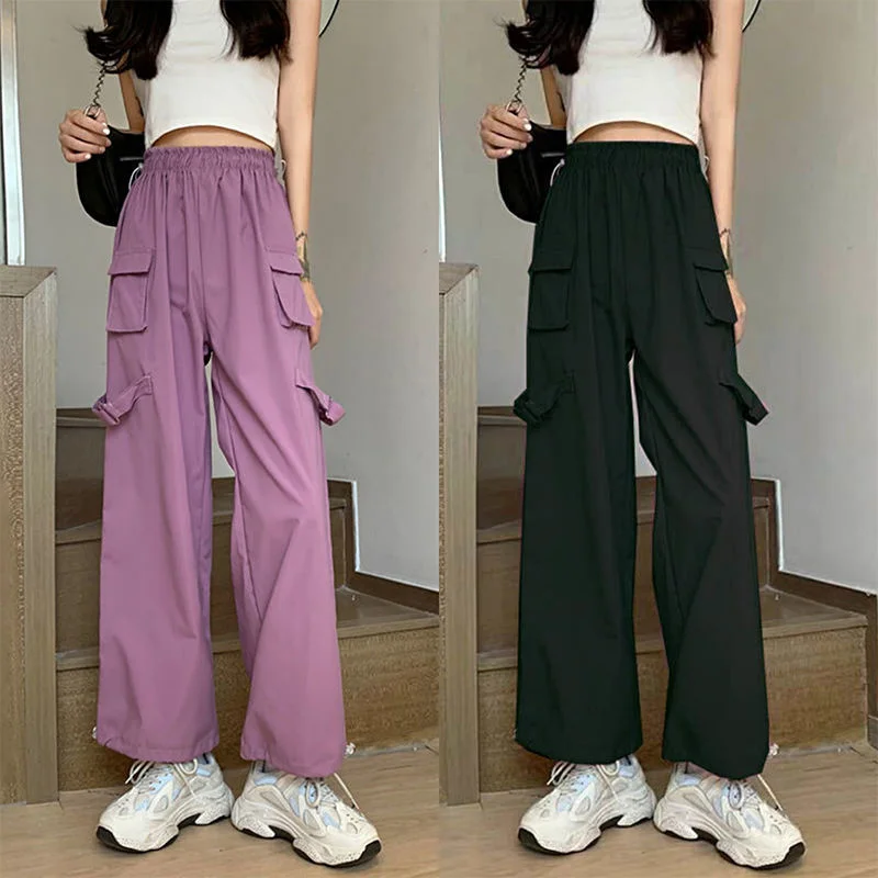 Cool Cargo Pants Women Harajuku Punk Casual Straight Pants Capris Elastic High Waist Trousers Female 2021 High Street Sweatpants
Cool Cargo Pants Women Harajuku Punk Casual Straight Pants Capris Elastic High Waist Trousers Female 2021 High Street Sweatpants