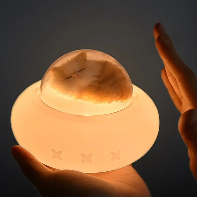 Pet Night Light Press Sensor 7 Colors Dimmable Timer USB Rechargeable Silicone Spaceship Bedside Lamp
Pet Night Light Press Sensor 7 Colors Dimmable Timer USB Rechargeable Silicone Spaceship Bedside Lamp