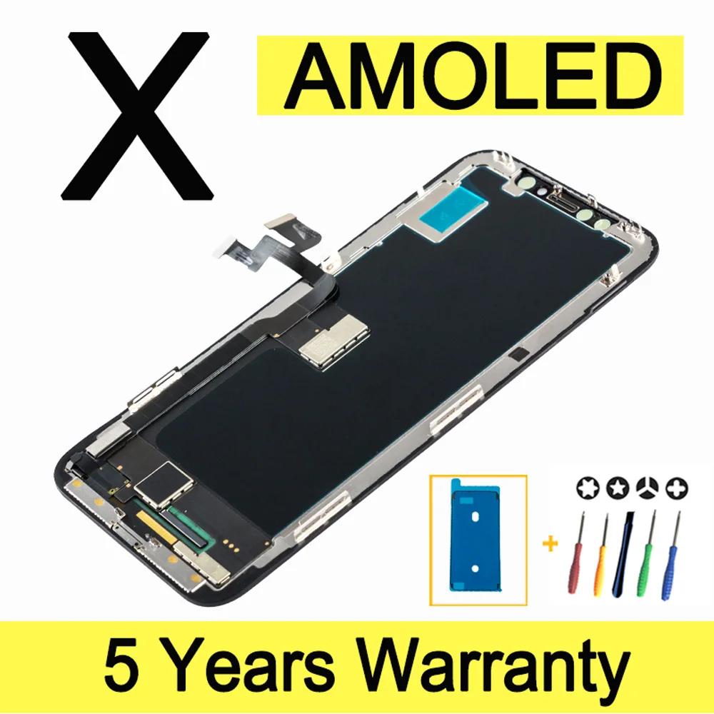 AMOLED Quality Display For iPhone X Lcd Touch Screen Replacement Good 3D Touch Lcd For iPhone X XS Display Screen With Tools
AMOLED Quality Display For iPhone X Lcd Touch Screen Replacement Good 3D Touch Lcd For iPhone X XS Display Screen With Tools