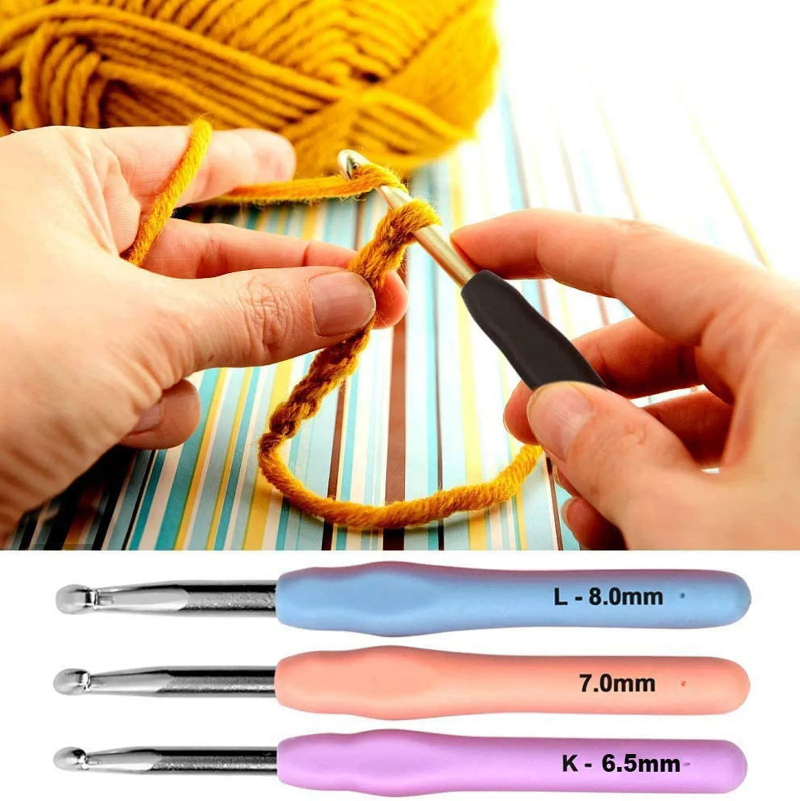 14 Wrgonomic Knitting Needles, Non Dlip Rubber Sleeves And Ergonomics Knitting Wool Crochet Knitting Tool Crochet Mustache Bag
14 Wrgonomic Knitting Needles, Non Dlip Rubber Sleeves And Ergonomics Knitting Wool Crochet Knitting Tool Crochet Mustache Bag
