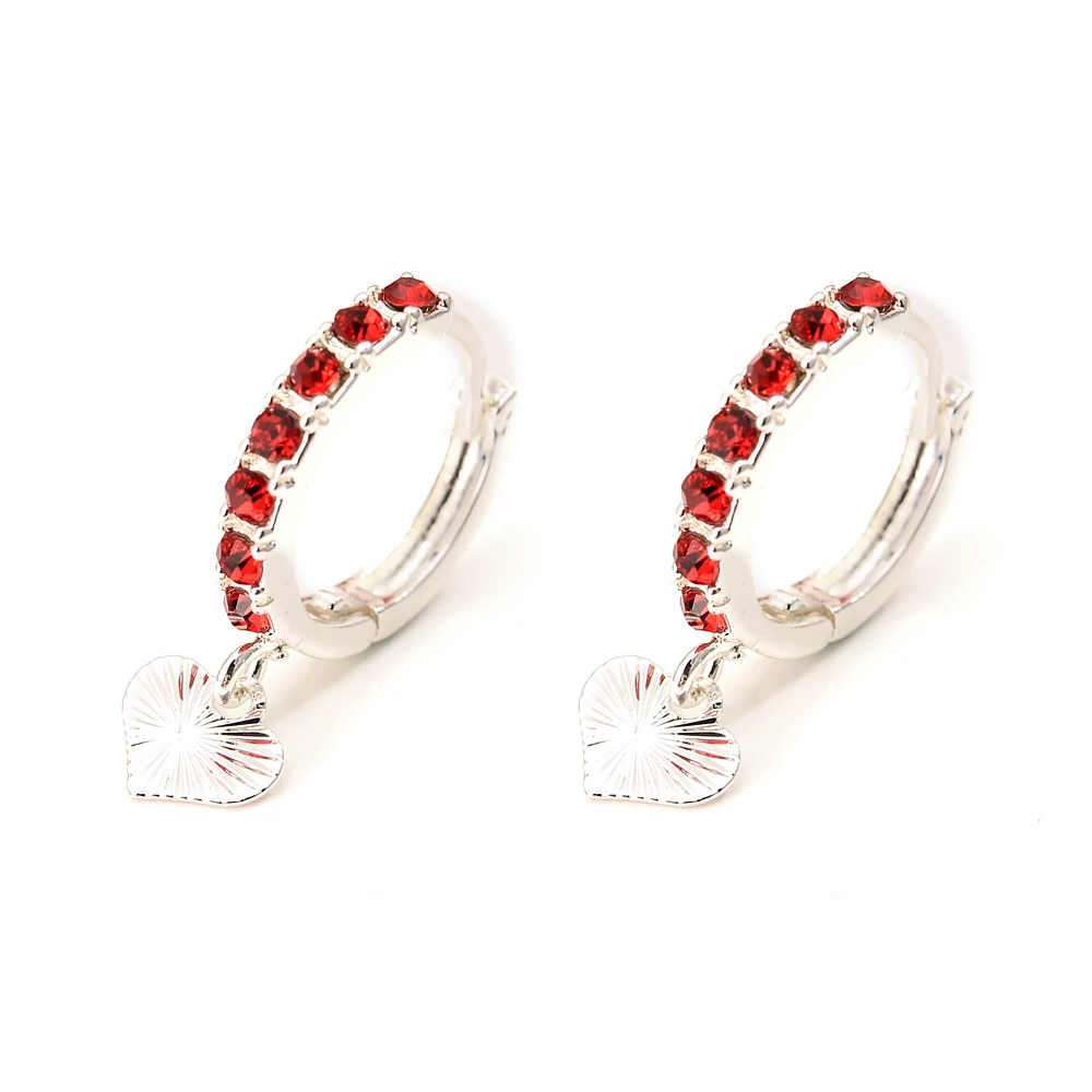 cz red crystal cute Fashion Jewelry Earrings silver Bijoux For Women Luxury Princess Hooks Brincos girl women kids earring gift 
cz red crystal cute Fashion Jewelry Earrings silver Bijoux For Women Luxury Princess Hooks Brincos girl women kids earring gift