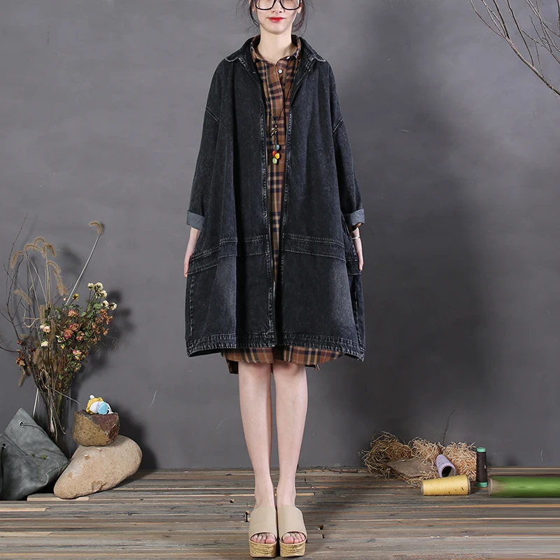 Female new spring and beiginning summer korean style plus size outerwear do-old all-match casual loose denim trench
Female new spring and beiginning summer korean style plus size outerwear do-old all-match casual loose denim trench