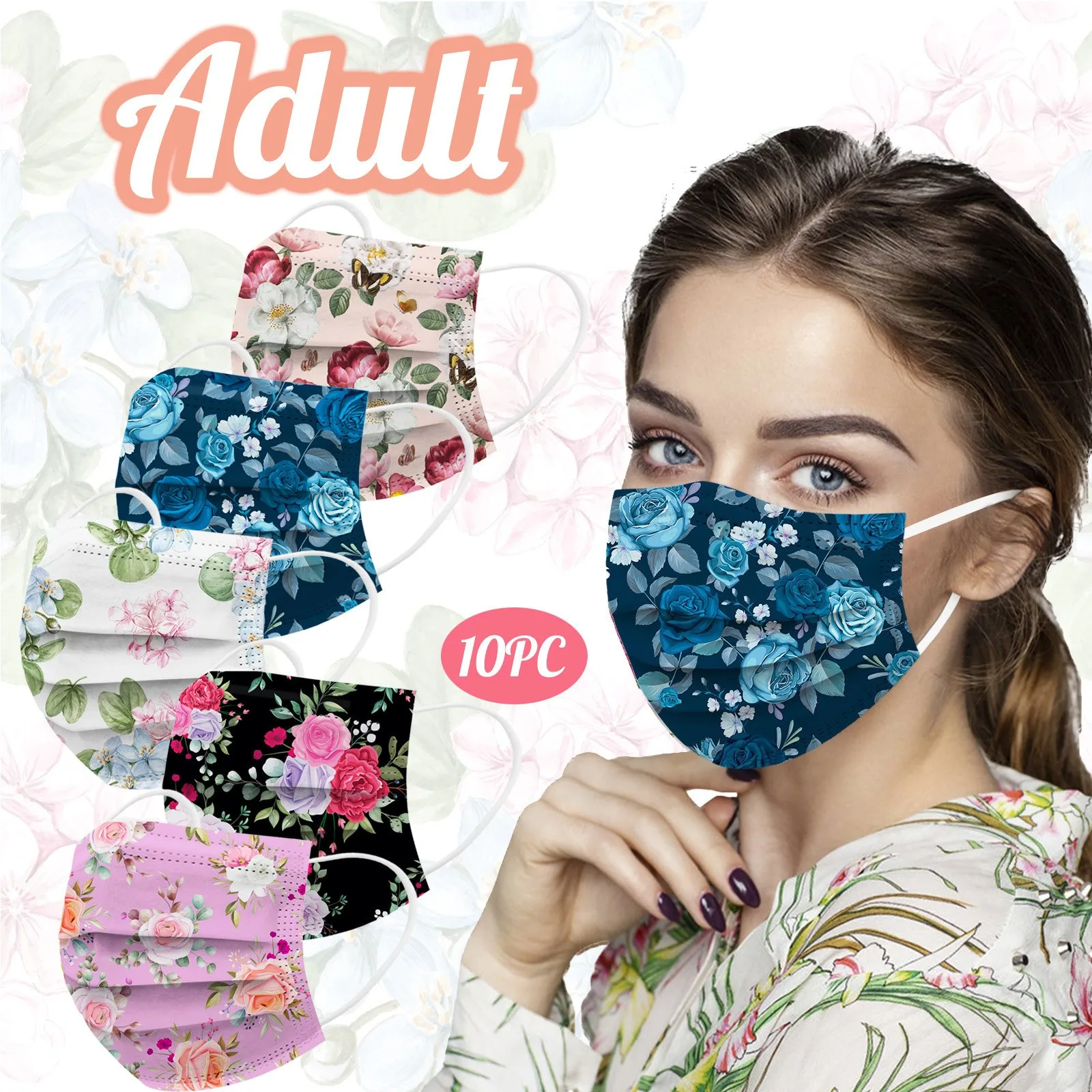 10-100pcs Adult Disposable Mask Breathable Face Mask With Filters fabric Floral Prints Masks Unisex Mouth-muffle Masques Cap
10-100pcs Adult Disposable Mask Breathable Face Mask With Filters fabric Floral Prints Masks Unisex Mouth-muffle Masques Cap