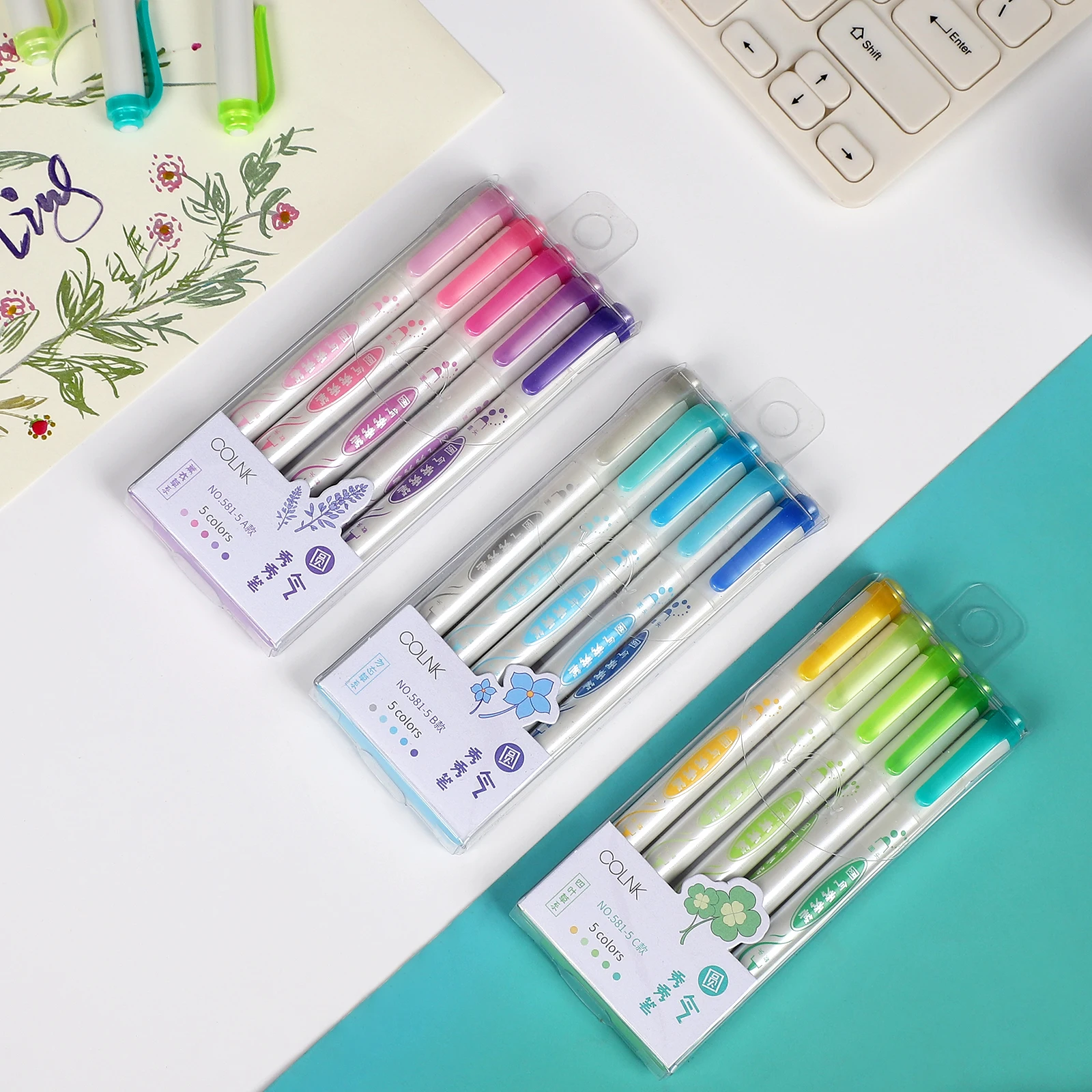 5Pcs/set Colorful Double Head Round Dot Brush Pen Color Solid Gradient Watercolor Pen Painting Marker Accessories Supplies 
5Pcs/set Colorful Double Head Round Dot Brush Pen Color Solid Gradient Watercolor Pen Painting Marker Accessories Supplies