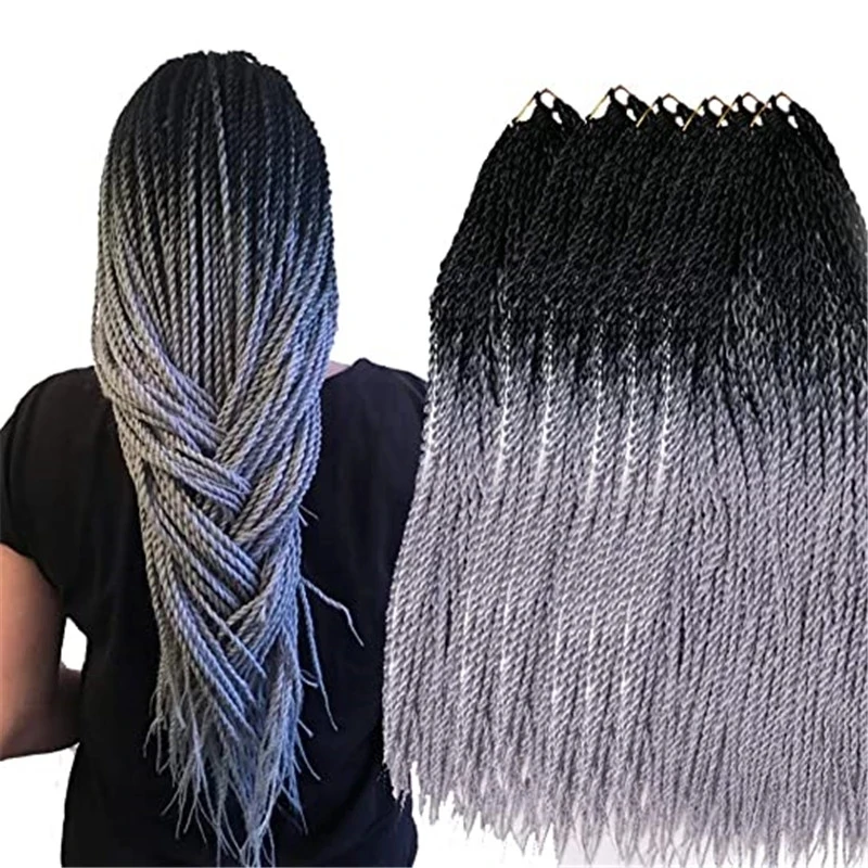 

Senegalese Twist Crochet Braids 30strands/pack Thin Senegal Twists Blonde Ombre Synthetic Braiding Hair Extension