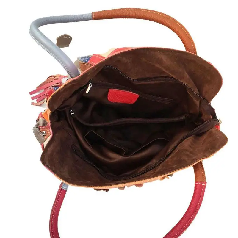 Bestform 2021 New Genuine Leather Women Bag Vintage First Layer Cowhide Handbag Color Matching Large Capacity Shoulder Bags
Bestform 2021 New Genuine Leather Women Bag Vintage First Layer Cowhide Handbag Color Matching Large Capacity Shoulder Bags