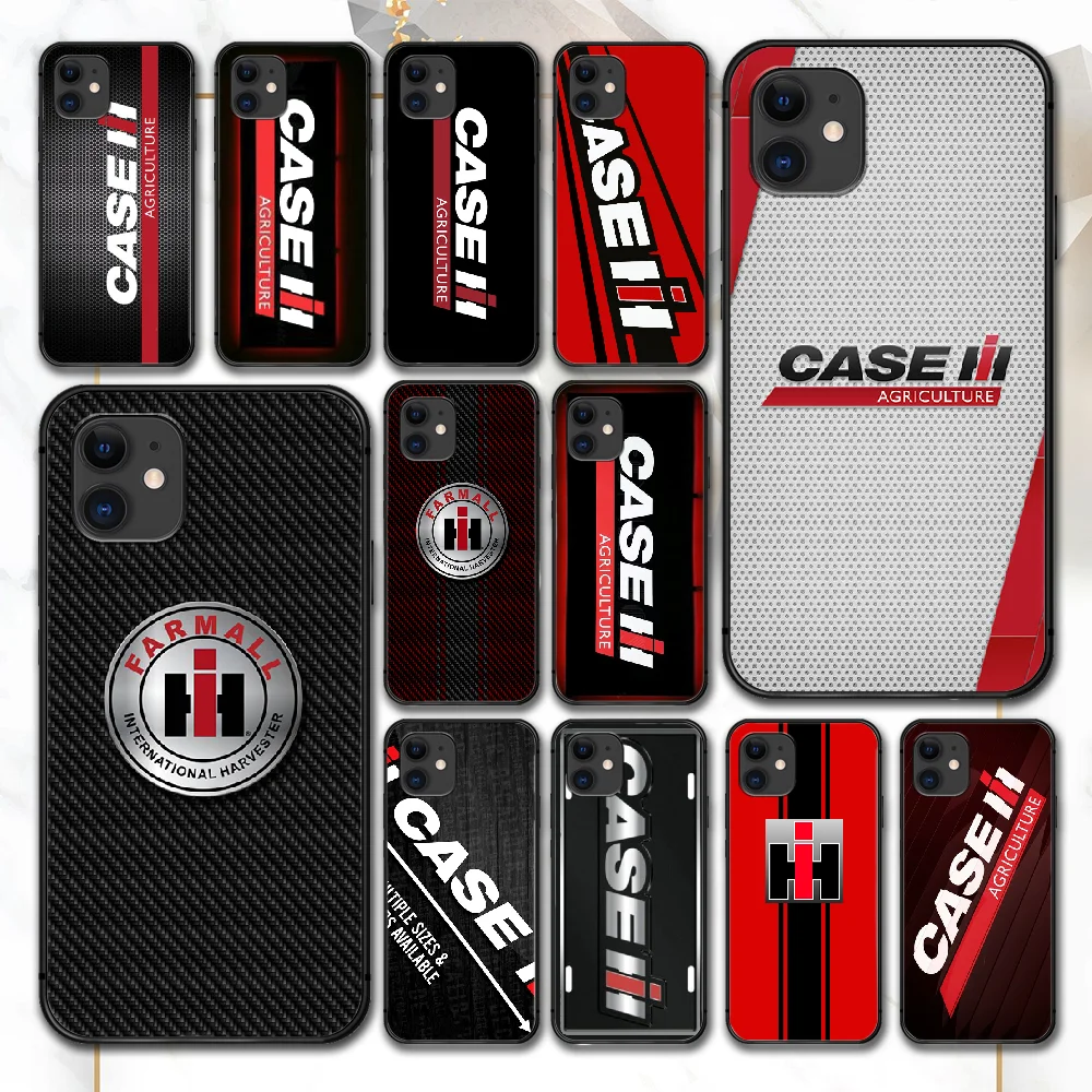 

CASE IH Tractor Phone Case For IPhone 4 4s 5 5S SE 5C 6 6S 7 8 Plus X XS XR 11 12 Mini Pro Max 2020 black Shell Luxury Coque
