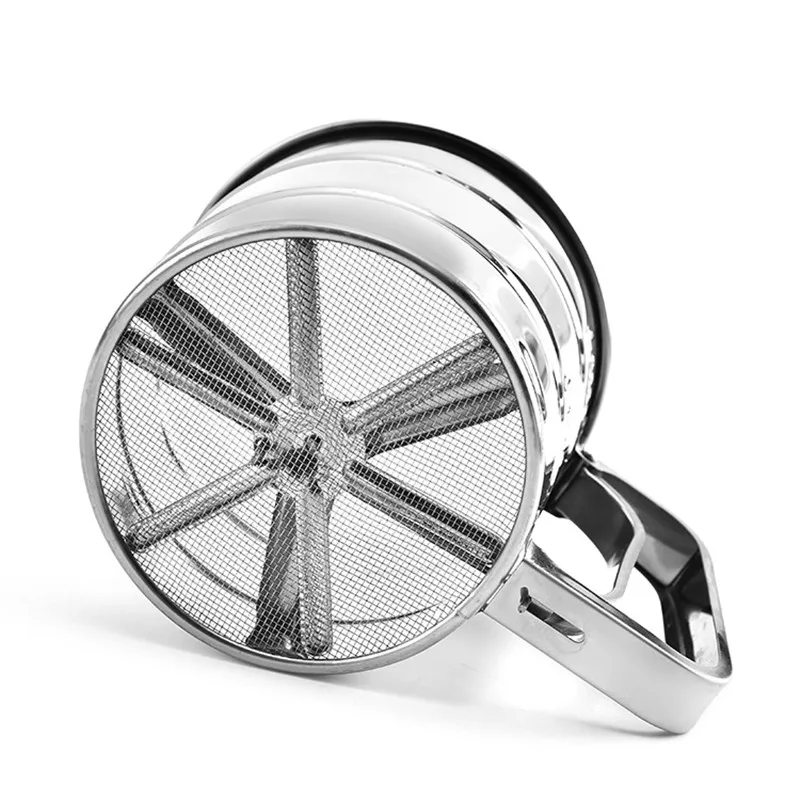 Stainless Steel Flour Sieve Cup Powder Sieve Mesh Kitchen Gadget for Cakes Hand-Screened Sugar Mesh Sieve Baking Sieve Strainer
Stainless Steel Flour Sieve Cup Powder Sieve Mesh Kitchen Gadget for Cakes Hand-Screened Sugar Mesh Sieve Baking Sieve Strainer
