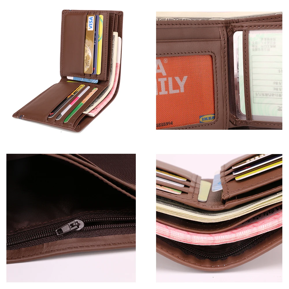 JOYIR Genuine Leather Men's Wallets RFID Male Driver License Card Holder Wallet Brand Coin Purse Vintage Men Short Wallet
JOYIR Genuine Leather Men's Wallets RFID Male Driver License Card Holder Wallet Brand Coin Purse Vintage Men Short Wallet
