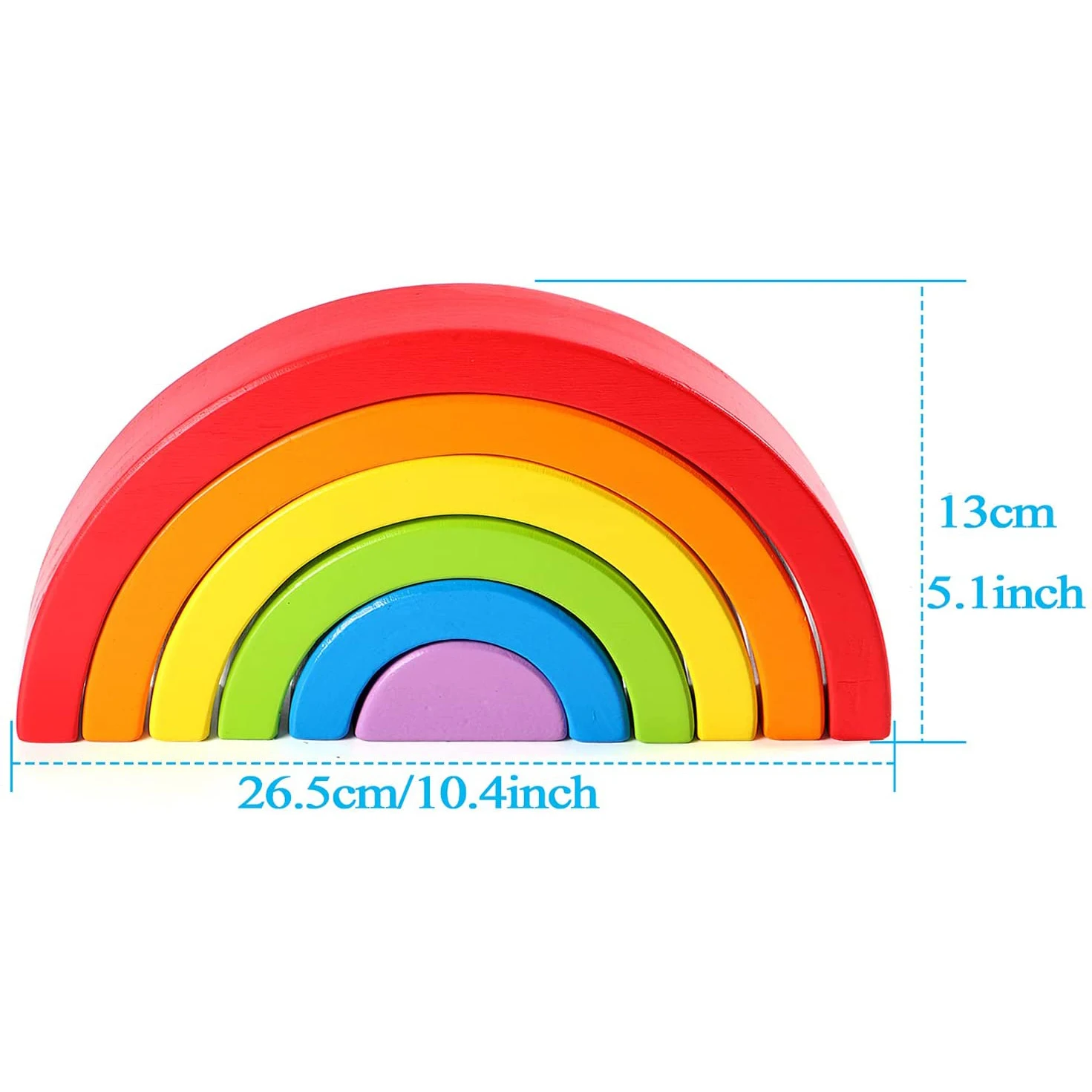 Wooden Rainbow Stacker Nesting Puzzle Blocks Educational Toys for Kids Baby Toddlers
Wooden Rainbow Stacker Nesting Puzzle Blocks Educational Toys for Kids Baby Toddlers