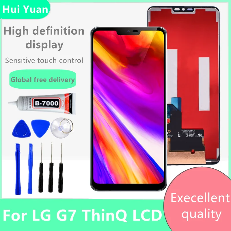 

Original For LG G7 G710EM G710PM G710VMP G7 ThinQ G710 G710TM G710N G710VM LCD Display Touch Screen Digitizer Assembly