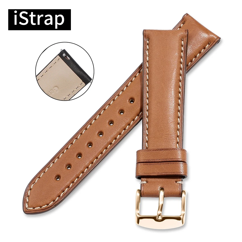 Кожаный ремешок iStrap для часов IWC Omega Seiko Casio 16 мм 18 19 20 21 22 24 мм|Ремешки часов| |