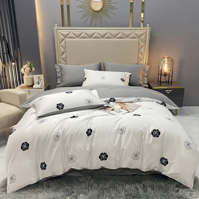 600TC Egyptian Cotton Bedding Set twinQueen King Size Duvet Cover Set flowers Bed Fitted Sheet Set Pillowcases Bedroom Comforter
600TC Egyptian Cotton Bedding Set twinQueen King Size Duvet Cover Set flowers Bed Fitted Sheet Set Pillowcases Bedroom Comforter