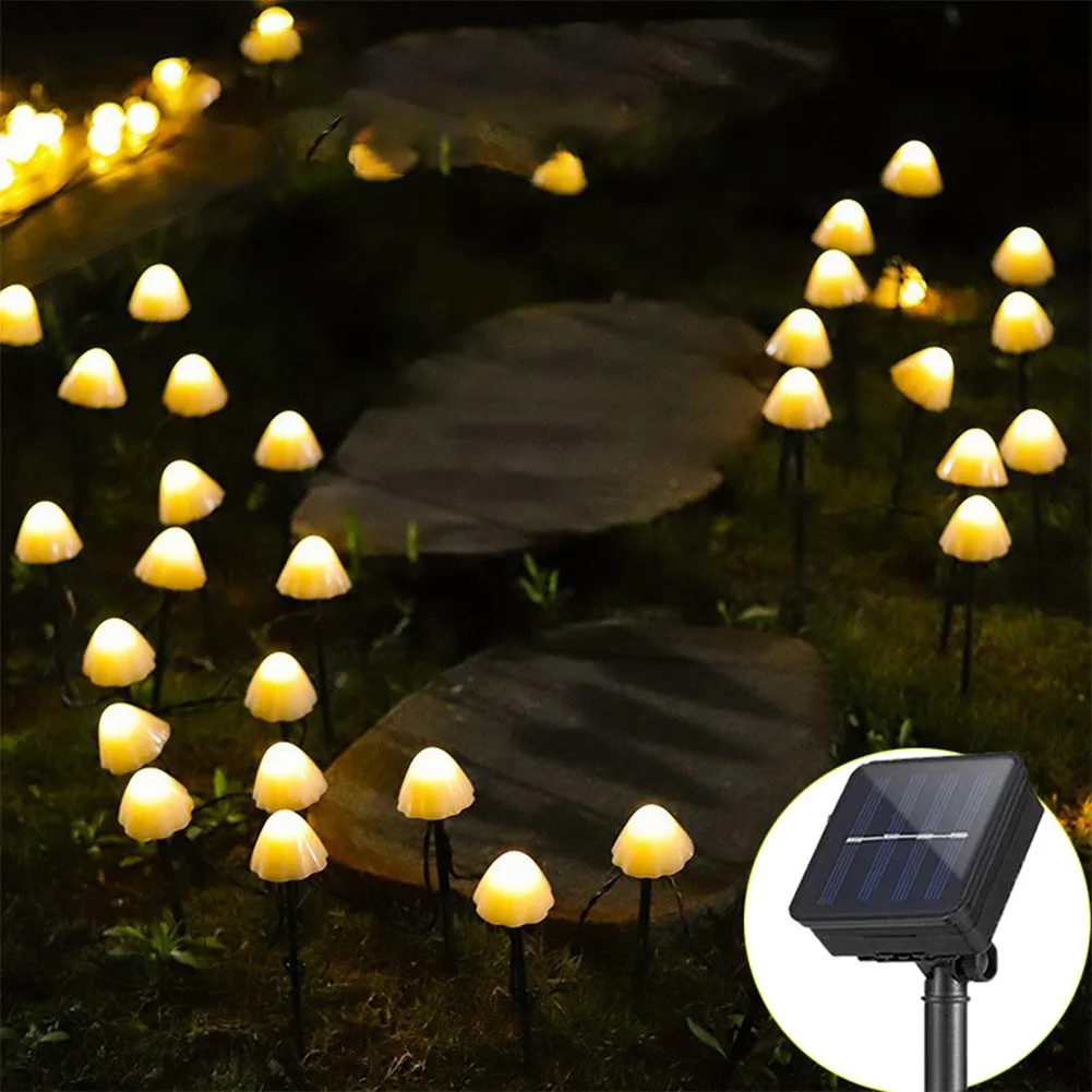 LED Solar String Lights Mushroom Lamp Pathway Waterproof Fairy Light Outdoor Garden Garland Patio Decoration Lighting
LED Solar String Lights Mushroom Lamp Pathway Waterproof Fairy Light Outdoor Garden Garland Patio Decoration Lighting