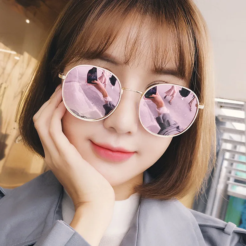 ladies Retro Classic small pink Metal Round Sunglasses Fashion Men Women Luxury Vintage Black Mirrors Sun Glasses UV400
ladies Retro Classic small pink Metal Round Sunglasses Fashion Men Women Luxury Vintage Black Mirrors Sun Glasses UV400