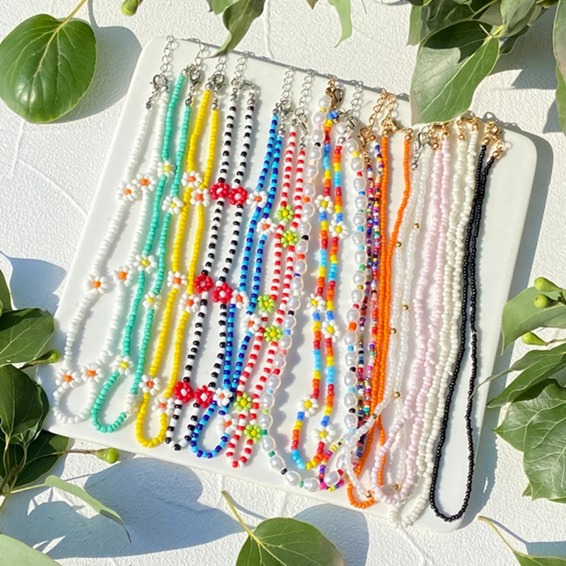 Trendy Bead Strand Beaded Choker Necklace For Women Bohemian Colorful Handmade Short Beaded String Necklace Collar Jewelry
Trendy Bead Strand Beaded Choker Necklace For Women Bohemian Colorful Handmade Short Beaded String Necklace Collar Jewelry