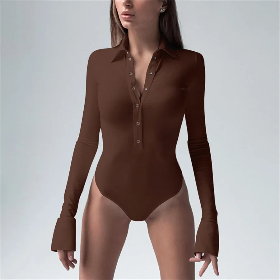 2021 Sexy V Neck Knitted Bodysuit Women Black Long Sleeve Buttons Rompers Womens Jumpsuit Casual One-pieces Bodysuits Femal
2021 Sexy V Neck Knitted Bodysuit Women Black Long Sleeve Buttons Rompers Womens Jumpsuit Casual One-pieces Bodysuits Femal