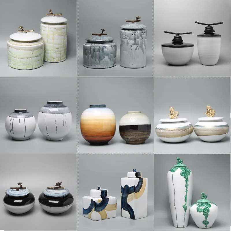 Modern new Chinese ceramic painting storage tank display soft decoration glass container jars mason jar
Modern new Chinese ceramic painting storage tank display soft decoration glass container jars mason jar