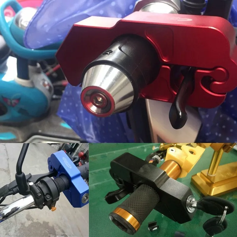 Universal Motorcycle Lock Scooter Handlebar Safety Lock Brake Throttle Grip Anti Theft Protection Security Locks
Universal Motorcycle Lock Scooter Handlebar Safety Lock Brake Throttle Grip Anti Theft Protection Security Locks