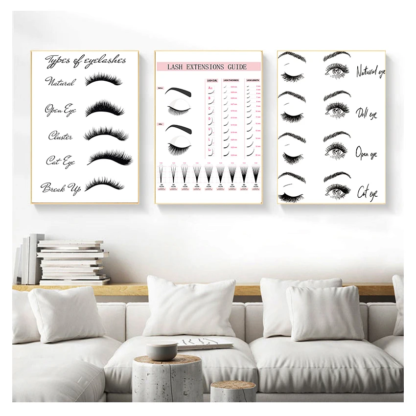 Posters and Prints Makeup Wall Art Picture Salon Decor Girls Gift Modern Fashion Canvas Paintin Lash Extensions Technician Guide
Posters and Prints Makeup Wall Art Picture Salon Decor Girls Gift Modern Fashion Canvas Paintin Lash Extensions Technician Guide