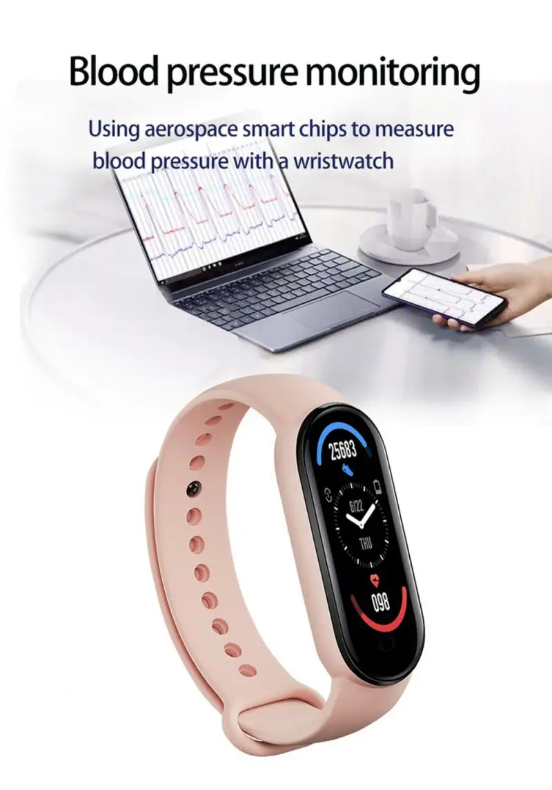 M6 Smart Watches Waterproof Fitness Tracker Heart Rate Monitor Blood Pressure Sport Wrist watch For IOS Android IOS.
M6 Smart Watches Waterproof Fitness Tracker Heart Rate Monitor Blood Pressure Sport Wrist watch For IOS Android IOS.