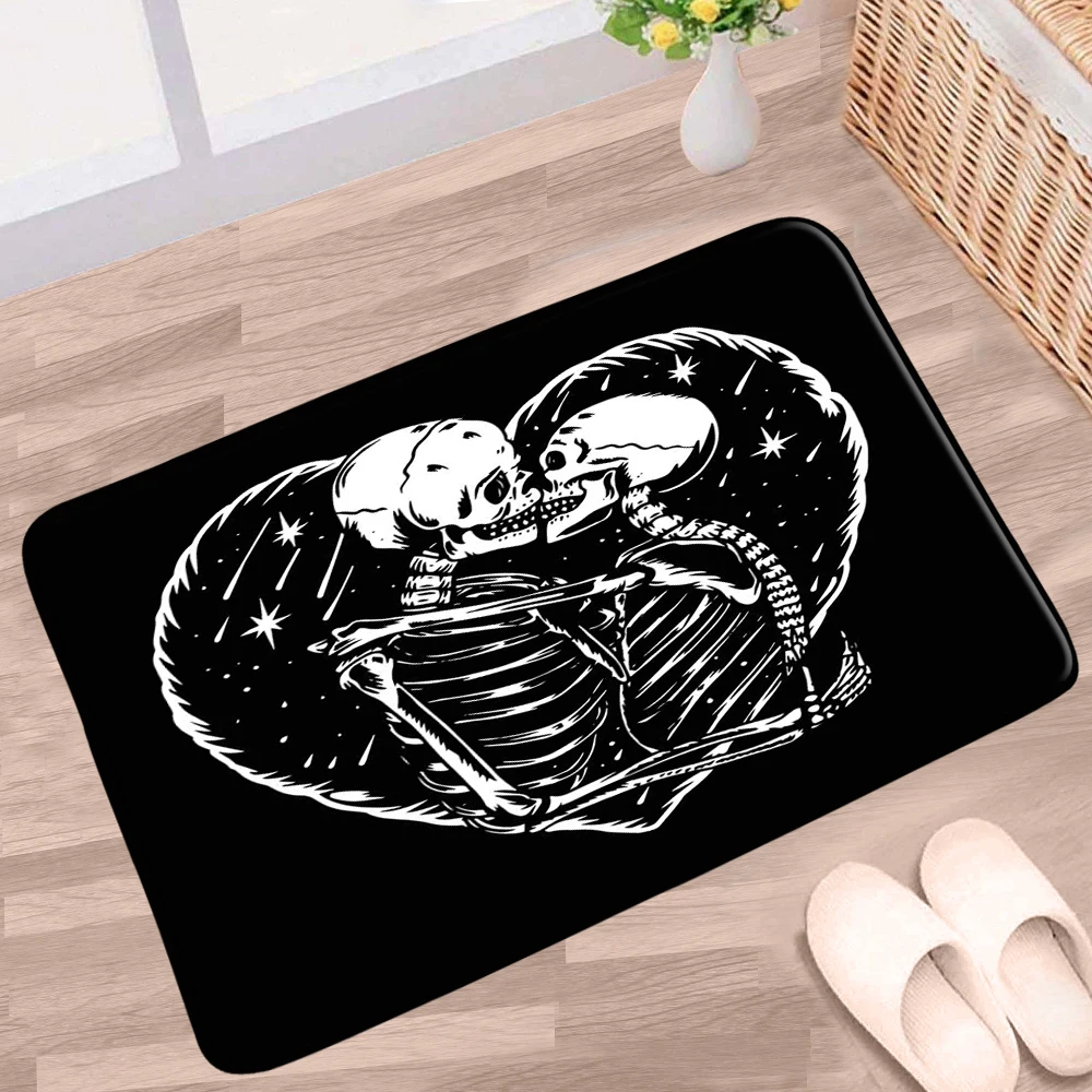 Skull Couple Bath Mat Halloween Black Pattern Non-slip Rugs Flannel Home Decor Bathroom Kitchen Bedroom Entrance Aisle Carpet
Skull Couple Bath Mat Halloween Black Pattern Non-slip Rugs Flannel Home Decor Bathroom Kitchen Bedroom Entrance Aisle Carpet