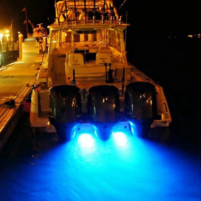2 шт. 42LED лодка сливная светильник транца синий подводный понтон морской