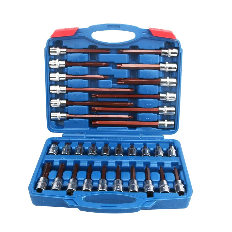 32Pcs 1/2 inch External Hexagon box wrench adapter Auto Repair Tool Kit Socket Ratchet Wrench Shock Strut Installation Tool
32Pcs 1/2 inch External Hexagon box wrench adapter Auto Repair Tool Kit Socket Ratchet Wrench Shock Strut Installation Tool