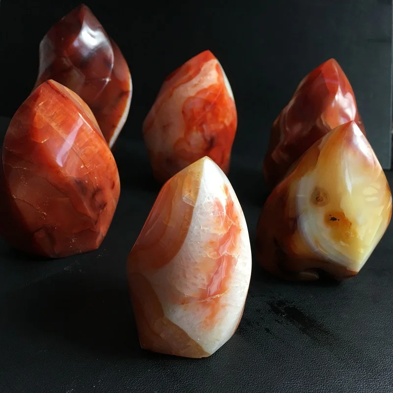 Natural stone Quartz crystal Colorful Red Carnelian Agate Flame Household decoration Crystal healing
Natural stone Quartz crystal Colorful Red Carnelian Agate Flame Household decoration Crystal healing