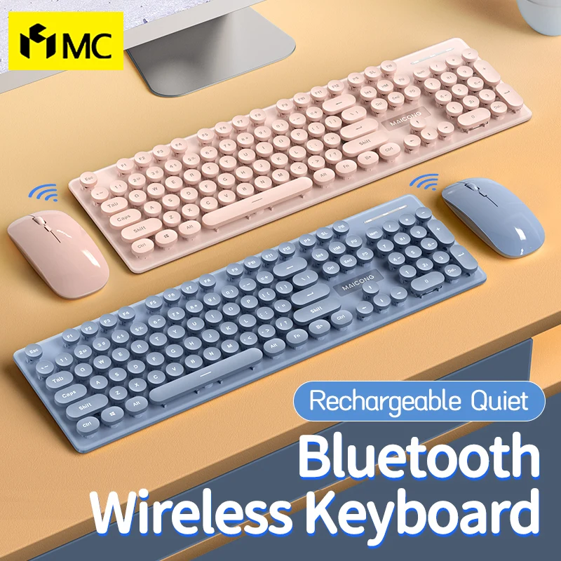 MC KM600 Wireless Keyboard and Mouse Combo Bluetooth Full Size 104 Keys Keyboard and Portable Wireless Mouse for Windows PC iPad
MC KM600 Wireless Keyboard and Mouse Combo Bluetooth Full Size 104 Keys Keyboard and Portable Wireless Mouse for Windows PC iPad