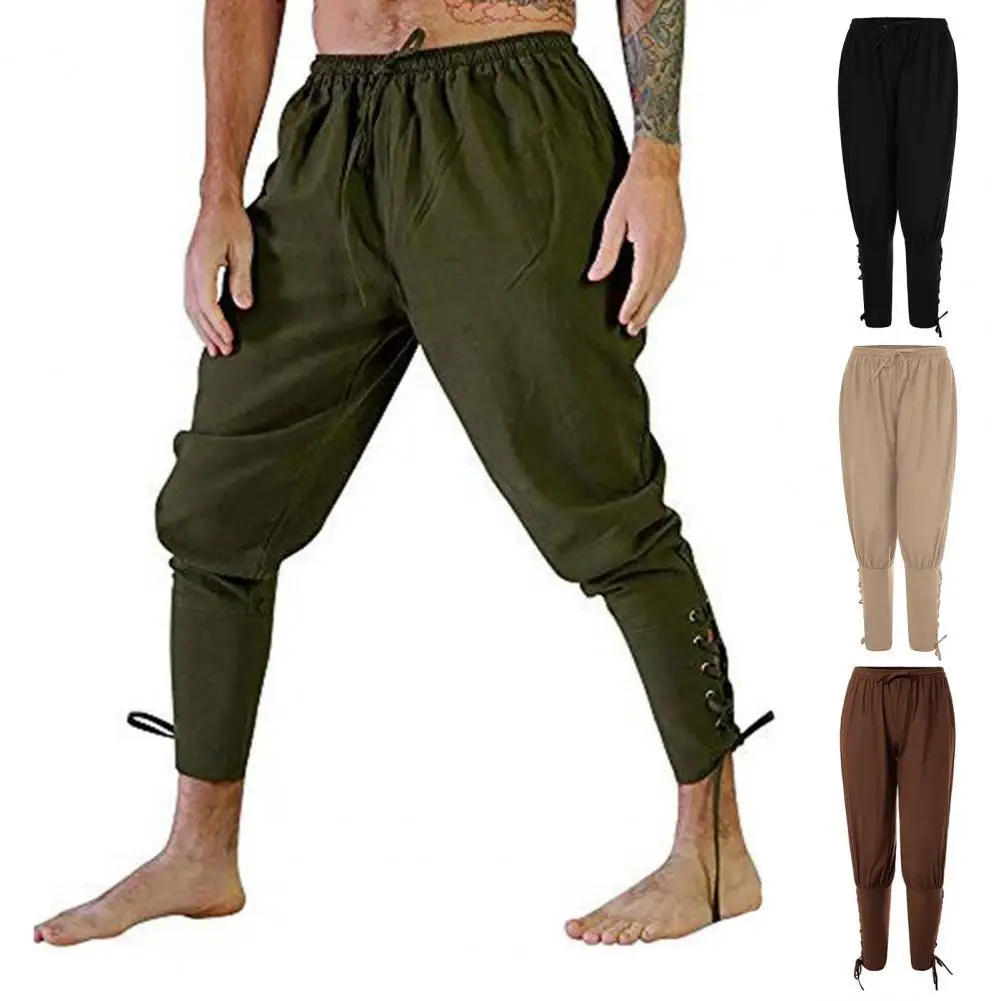Men Medieval Pants Elastic Waist Renaissance Casual Vintage Trousers Pirate Gothic Punk Harem Halloween Pants for Cosplay
Men Medieval Pants Elastic Waist Renaissance Casual Vintage Trousers Pirate Gothic Punk Harem Halloween Pants for Cosplay