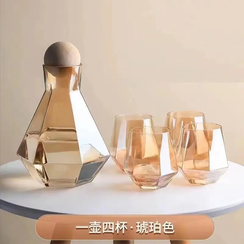 High Borosilicate Crystal Glass Water Jug Kettle Tea Pots Irregular Cold Water Kettle with Wooden Ball Home Water Bottle Set
High Borosilicate Crystal Glass Water Jug Kettle Tea Pots Irregular Cold Water Kettle with Wooden Ball Home Water Bottle Set
