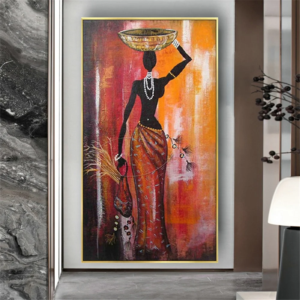 Woman with bowl! large traditional african Tribal woman oil painting wall art mural canvas picture home living room decoration
Woman with bowl! large traditional african Tribal woman oil painting wall art mural canvas picture home living room decoration