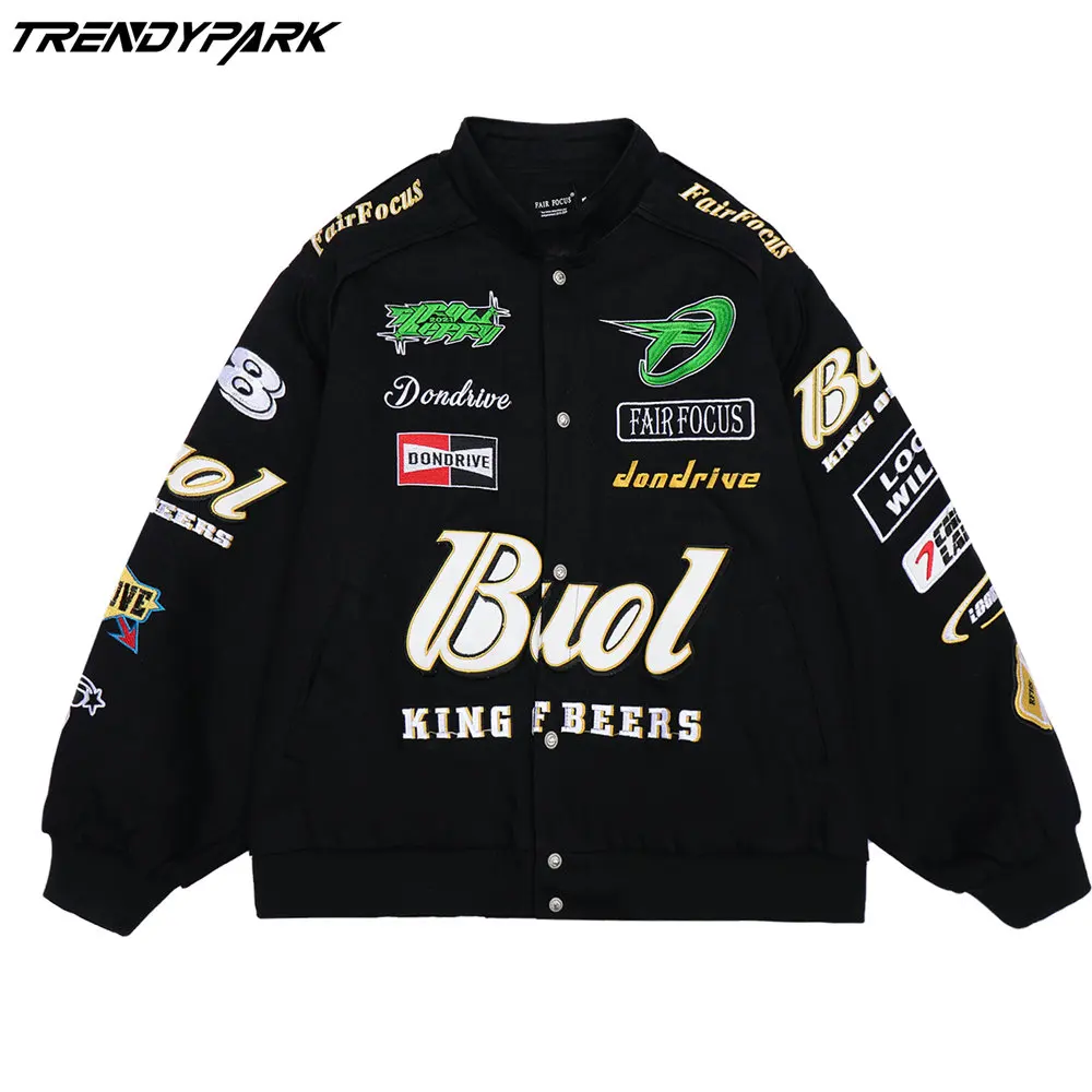 Men's Jacket Baseball Uniform Embroidery New Cotton Fabric Harajuku Hip Hop Streetwear Casual Oversized Varsity Coat
Men's Jacket Baseball Uniform Embroidery New Cotton Fabric Harajuku Hip Hop Streetwear Casual Oversized Varsity Coat