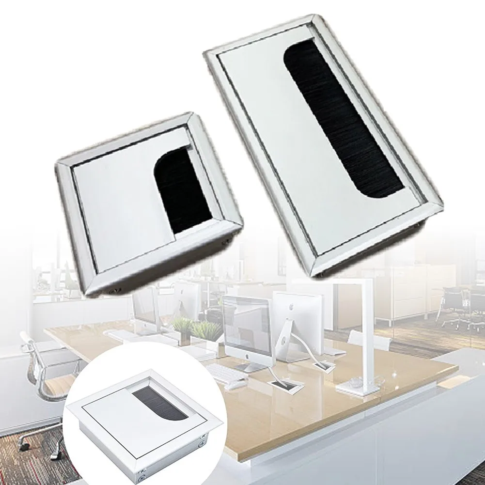Desk Aluminum Alloy Wire Box With Brush, Computer Desktop Wire Hole Cover, Aluminum Alloy Wire Box Home Renovation
Desk Aluminum Alloy Wire Box With Brush, Computer Desktop Wire Hole Cover, Aluminum Alloy Wire Box Home Renovation