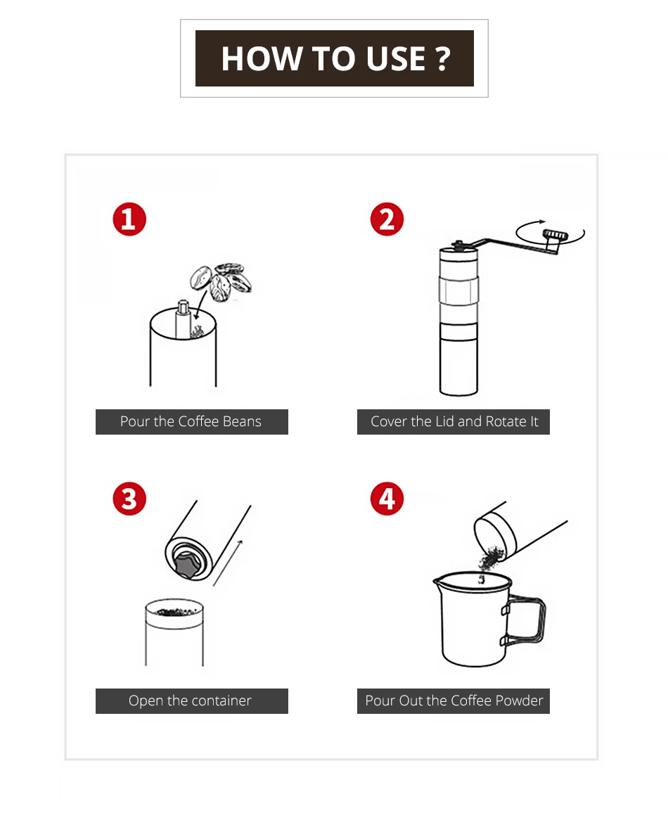 2 Size Manual Coffee Grinder - Hand Stainless Steel Adjustable Grinder Coffee Mill With Rubber Loop Ring
2 Size Manual Coffee Grinder - Hand Stainless Steel Adjustable Grinder Coffee Mill With Rubber Loop Ring
